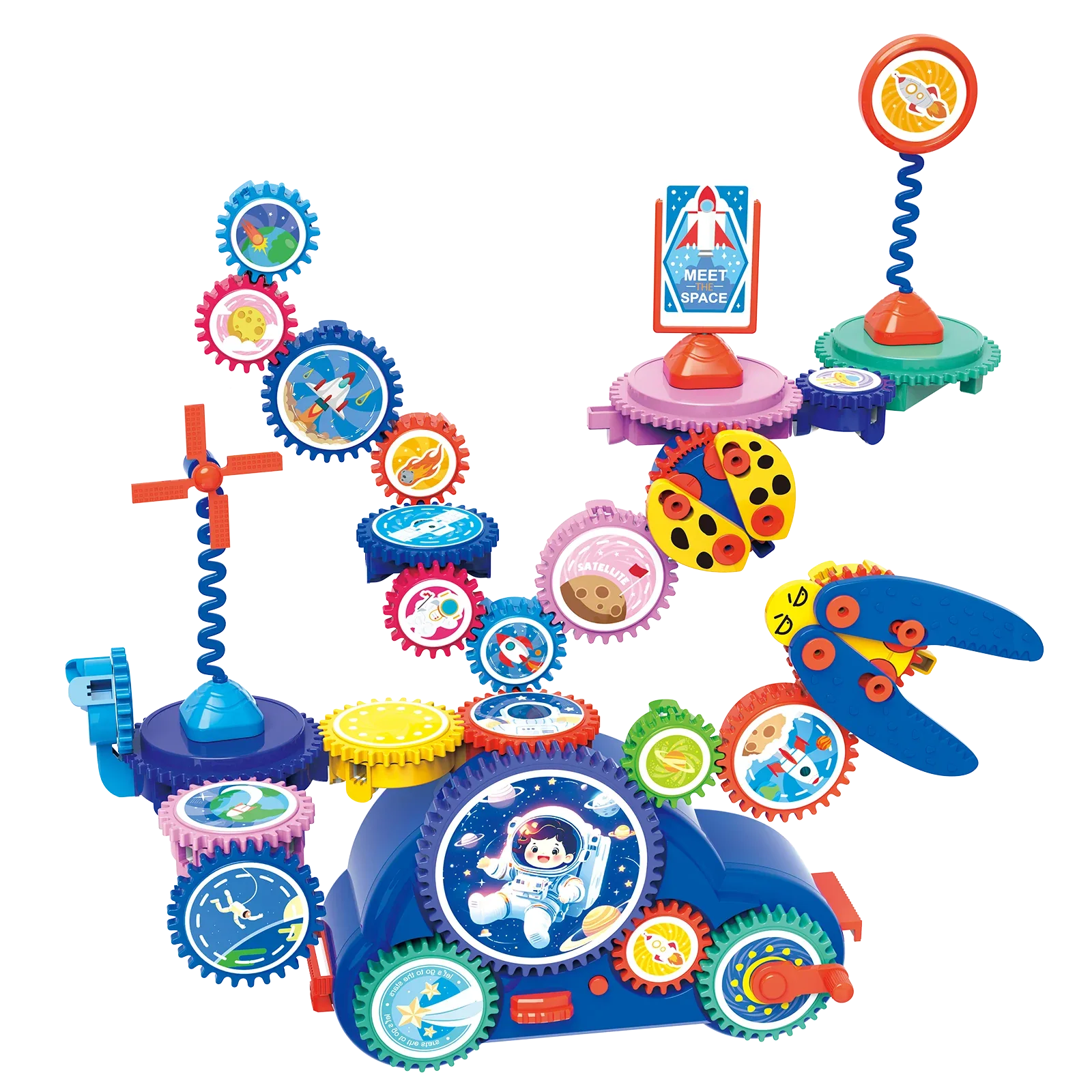 STEM Learning Gears Toys for Boys Girls Age 3+ Years old, Toddler Engineers Building Toy Set for 3-5, 30Pcs Educational Construction Toy Set for Kids, Birthday Gift for Kid Toys, Kindergarten Science - MIEBELY