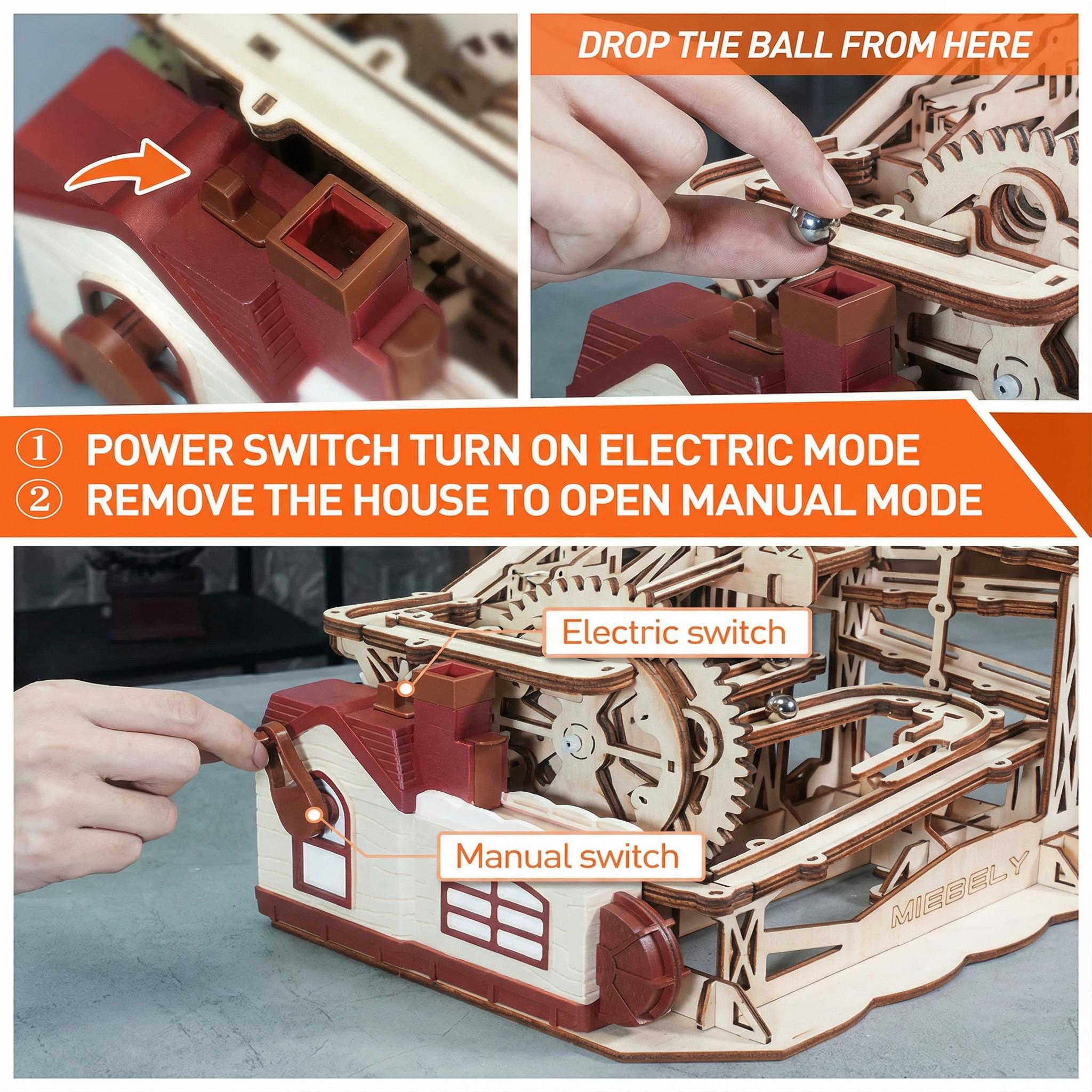 235-Piece 3D Wooden Marble Run Puzzle