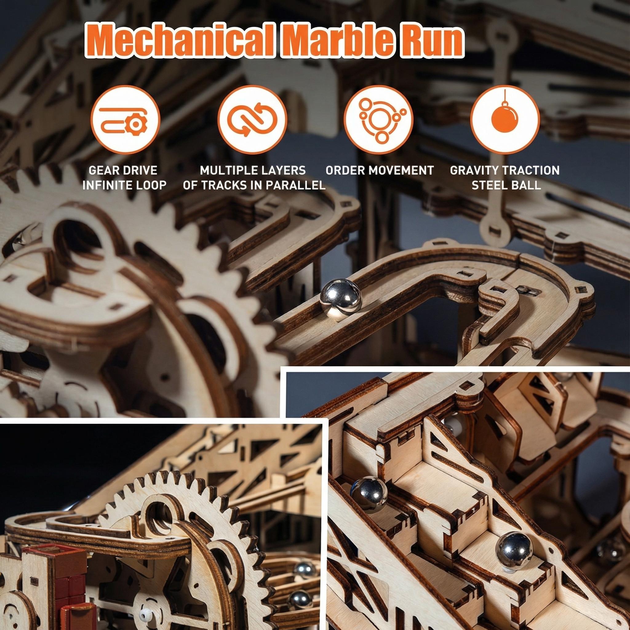 235-Piece 3D Wooden Marble Run Puzzle