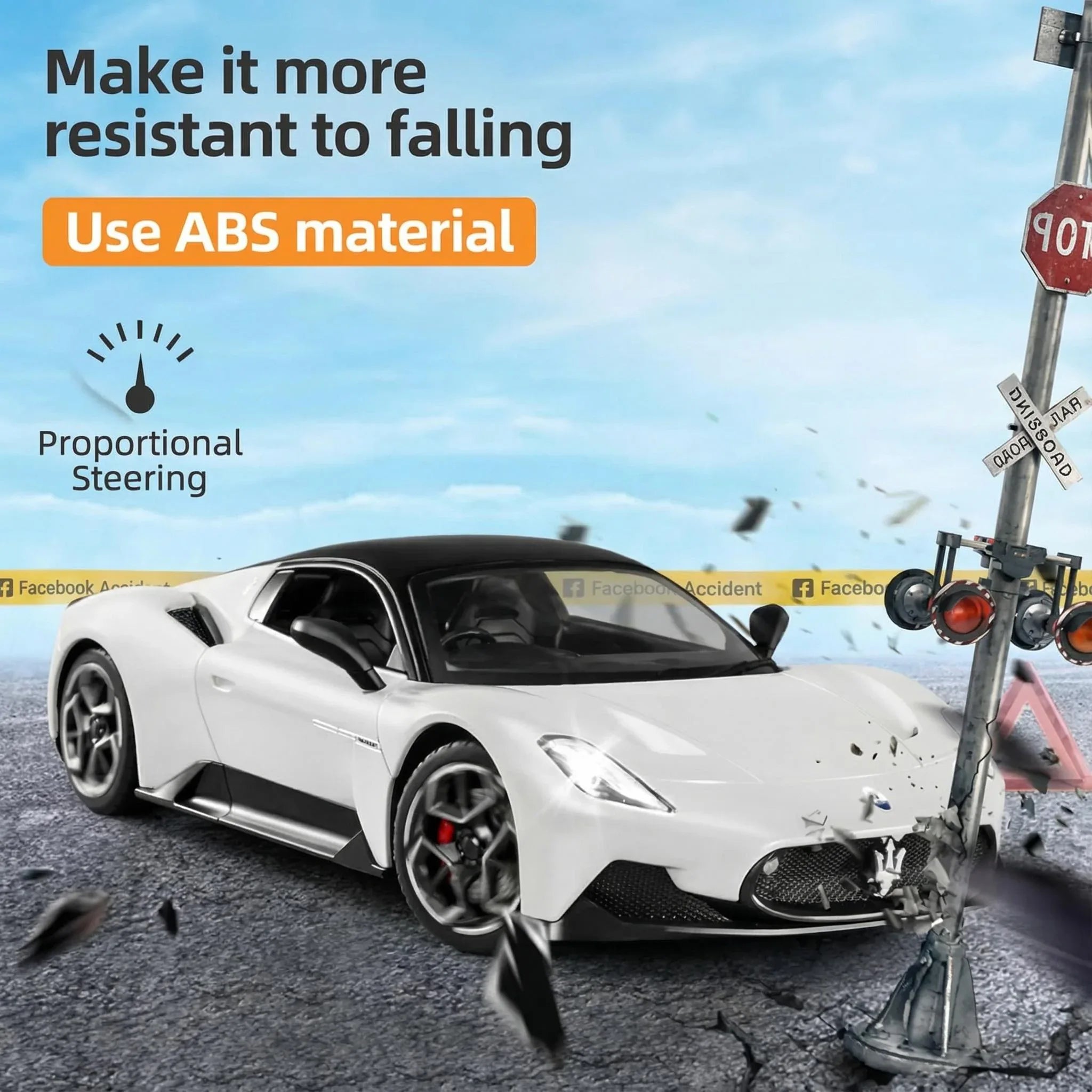 MIEBELY Maserati Remote Control Car, Openable Door 1:12 Scale Rc Toy Car 7.4V 900mAh Licensed 12Km/h Fast Rc Cars with Led Light 2.4Ghz Model Car for Adults Boys Girls Birthday Ideas Gift (White) - MIEBELY