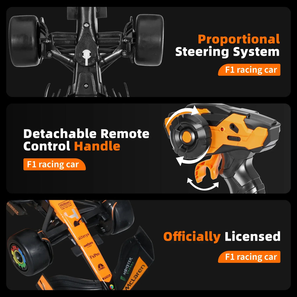 MIEBELY Authentic Licensed 1/14 McLaren F1 Remote Control Car – Formula 1 Collection RC car Series for Kids and Adults - 2.4GHz Racing Hobby Car Model Ideal Gifts for Adults Kids Boys Girls - MIEBELY