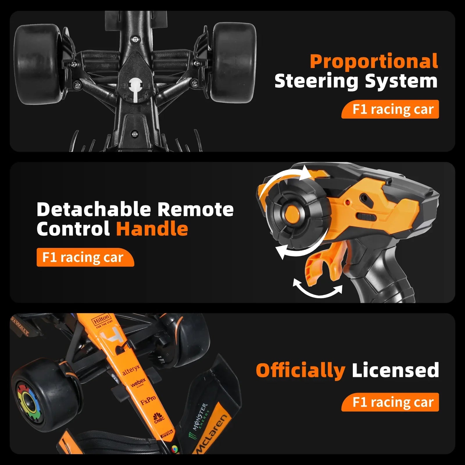 MIEBELY Authentic Licensed 1/14 McLaren F1 Remote Control Car – Formula 1 Collection RC car Series for Kids and Adults - 2.4GHz Racing Hobby Car Model Ideal Gifts for Adults Kids Boys Girls - MIEBELY