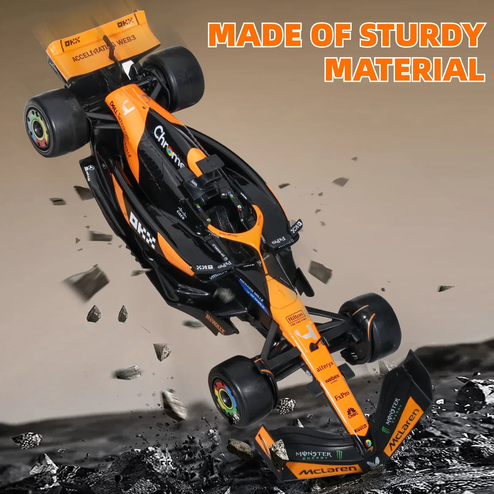 MIEBELY Authentic Licensed 1/14 McLaren F1 Remote Control Car – Formula 1 Collection RC car Series for Kids and Adults - 2.4GHz Racing Hobby Car Model Ideal Gifts for Adults Kids Boys Girls - MIEBELY