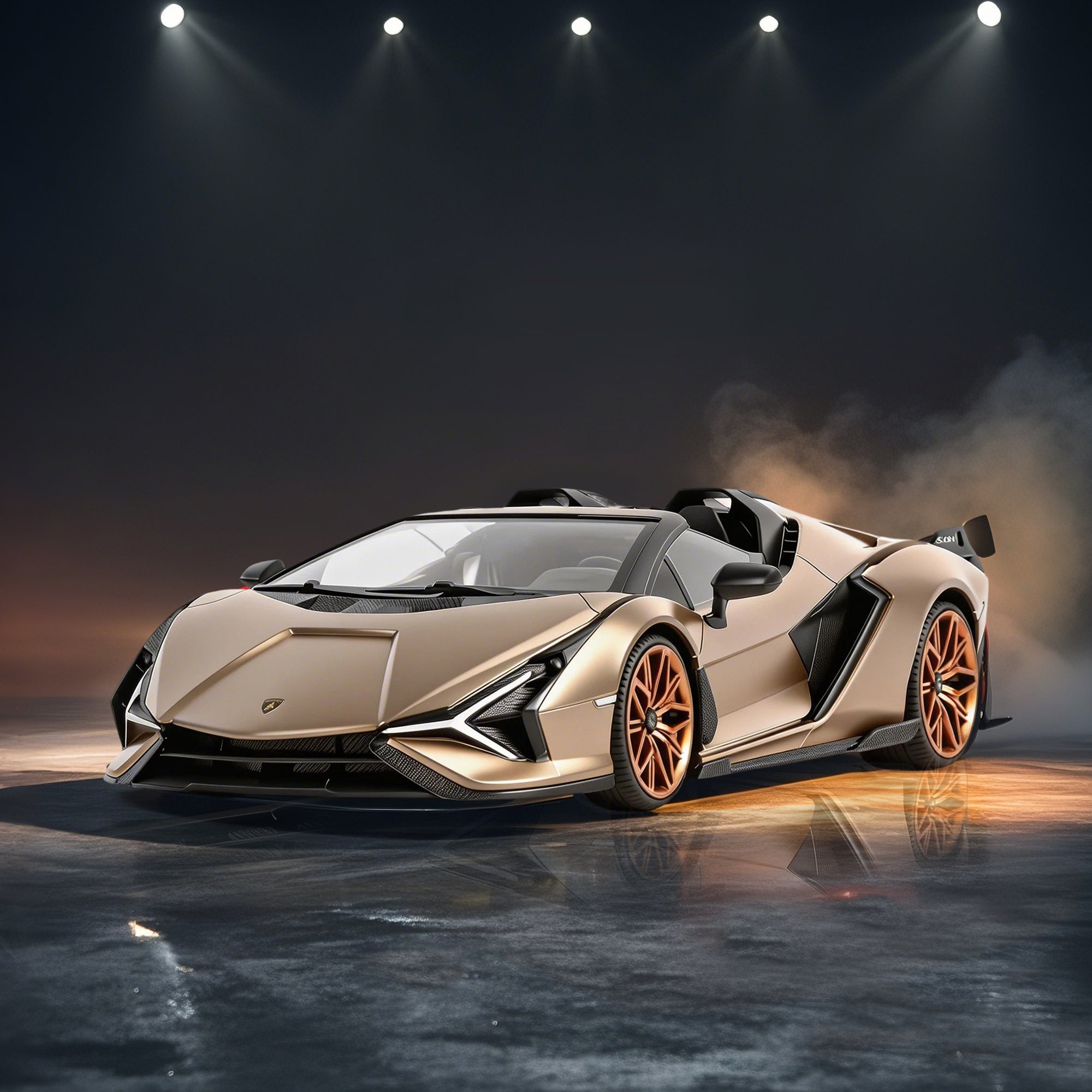 1:16 Lamborghini Remote Control Car (Champagne Gold)