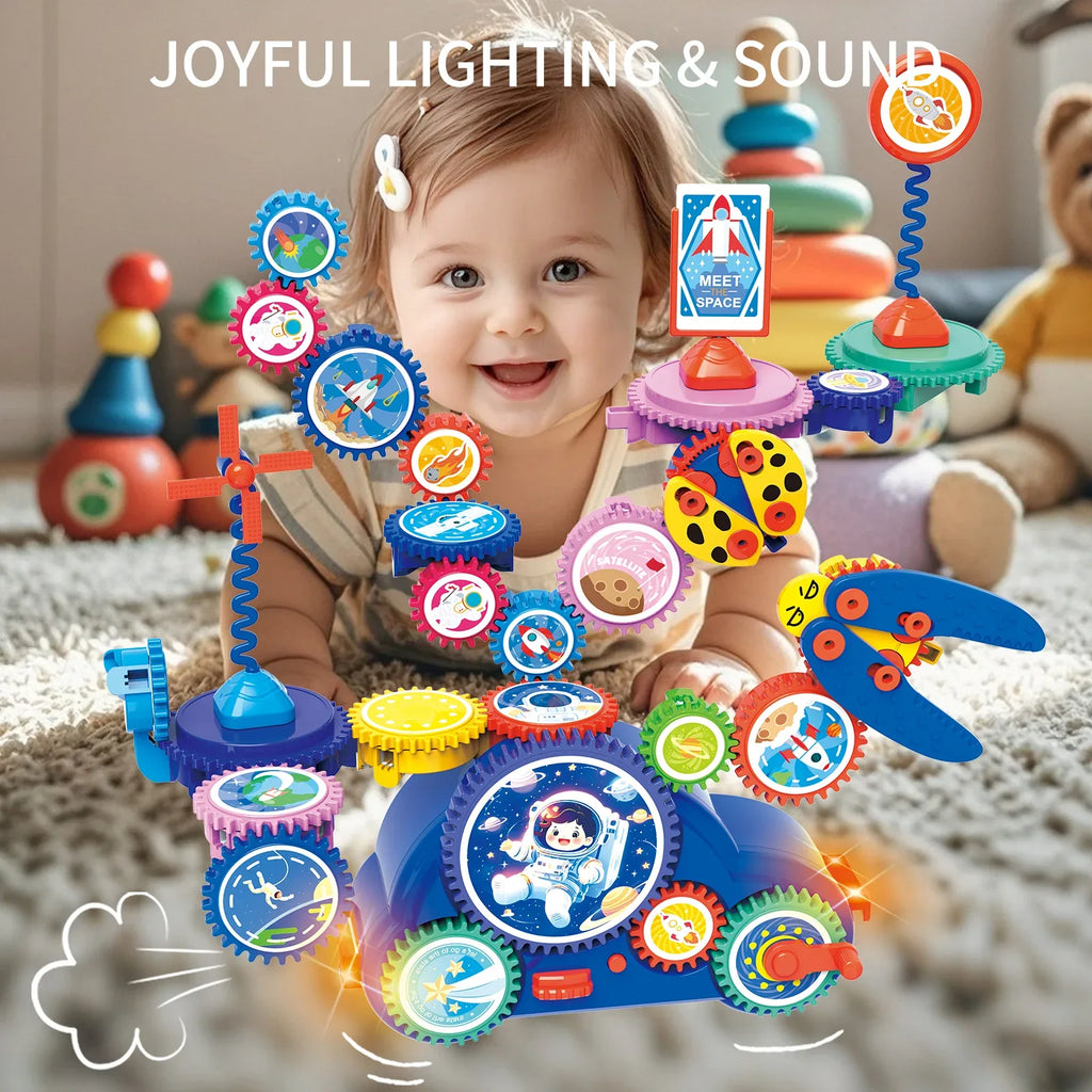 STEM Learning Gears Toys for Boys Girls Age 3+ Years old, Toddler Engineers Building Toy Set for 3-5, 30Pcs Educational Construction Toy Set for Kids, Birthday Gift for Kid Toys, Kindergarten Science - MIEBELY