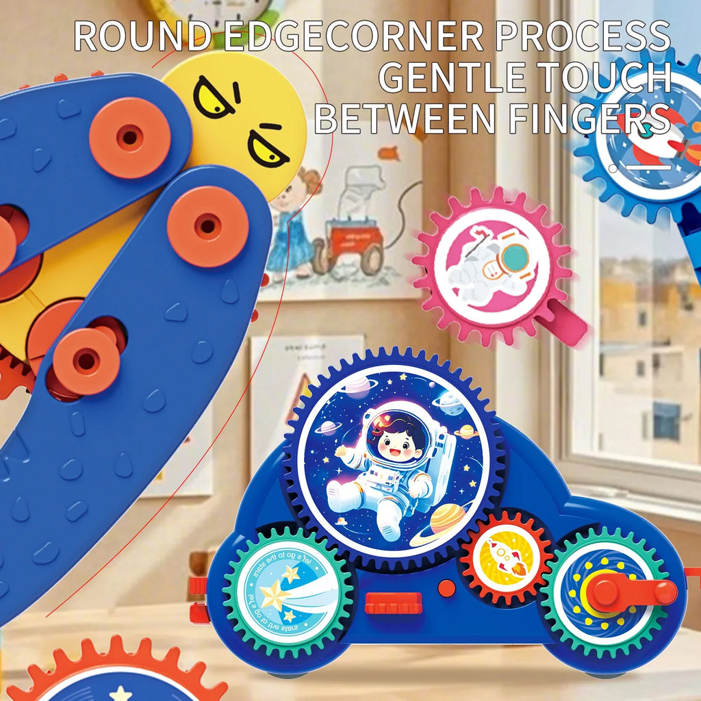 STEM Learning Gears Toys for Boys Girls Age 3+ Years old, Toddler Engineers Building Toy Set for 3-5, 30Pcs Educational Construction Toy Set for Kids, Birthday Gift for Kid Toys, Kindergarten Science - MIEBELY