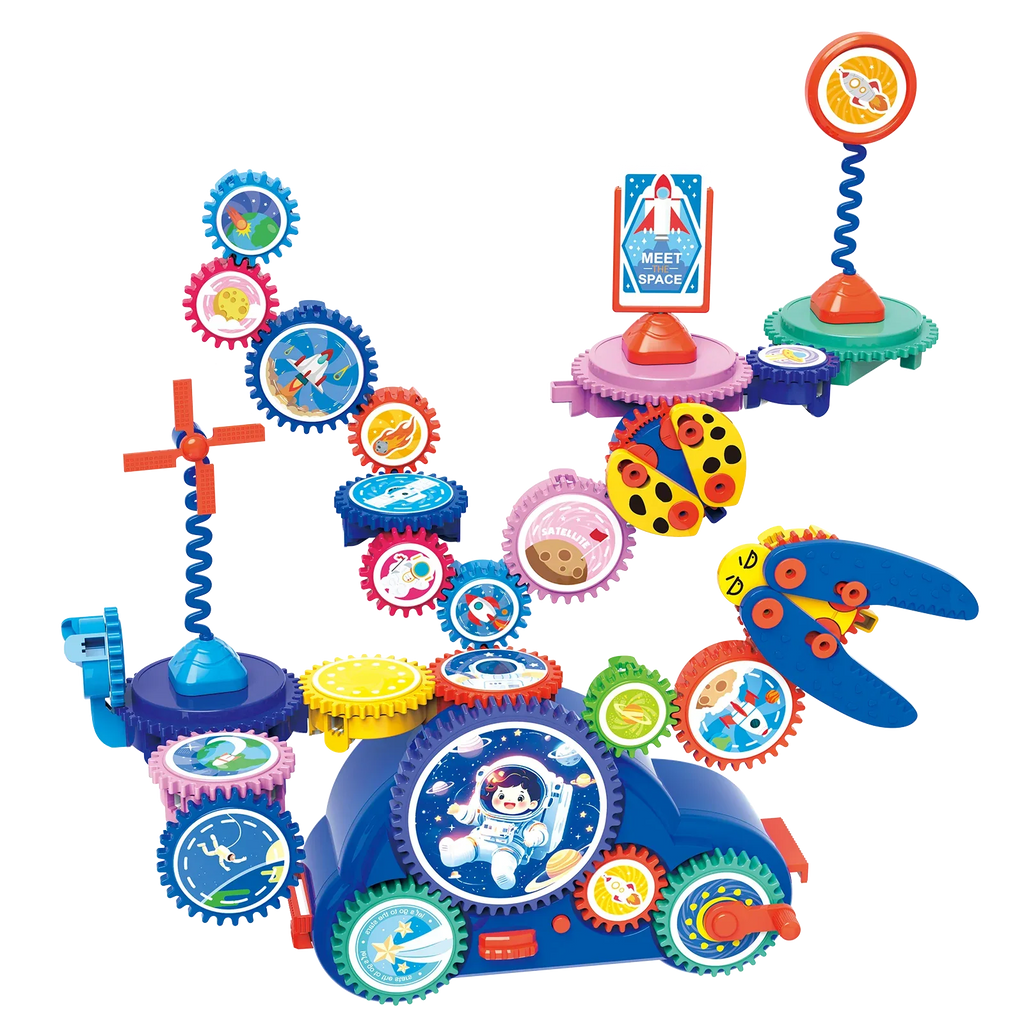 STEM Learning Gears Toys for Boys Girls Age 3+ Years old, Toddler Engineers Building Toy Set for 3-5, 30Pcs Educational Construction Toy Set for Kids, Birthday Gift for Kid Toys, Kindergarten Science - MIEBELY