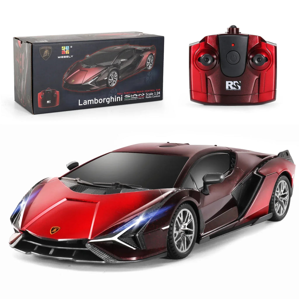MIEBELY Lamboghini RC Car - 1:24 Scale Lambo Toy Car 3.7V 500mAh, Sián Fast Remote Control Car for Boys 8-12, Rc Race Model Birthday Gifts for Kids Adults Boys Girls Age 6-12 Year Old - MIEBELY