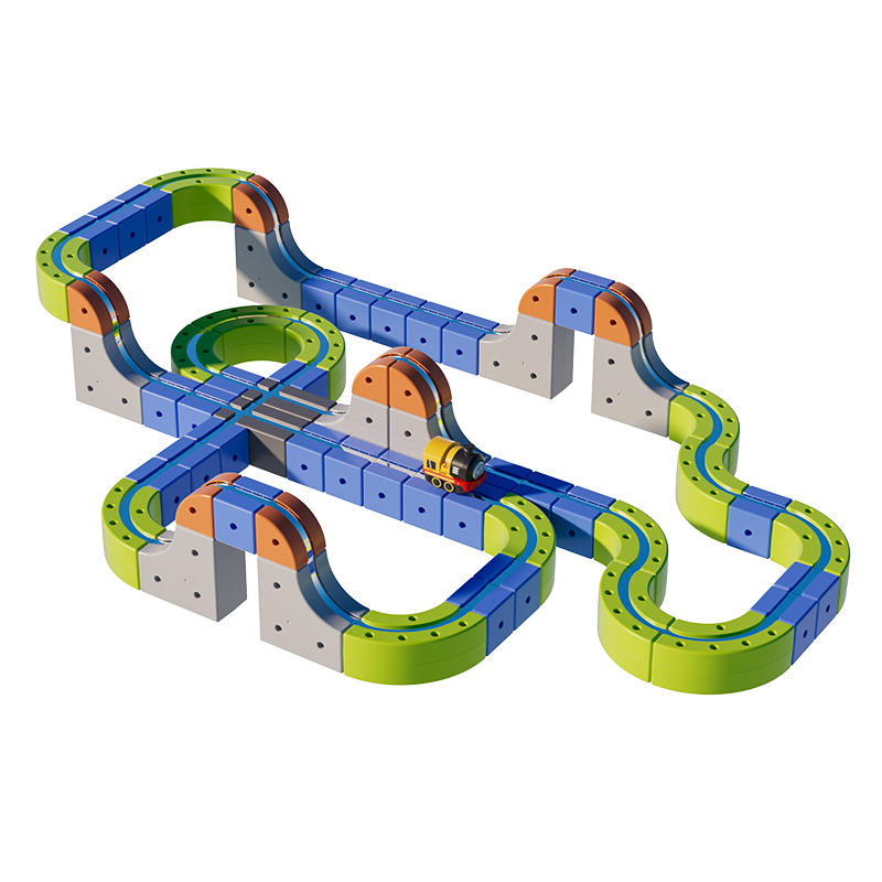 126 PCS Magnetic Electric Track Set