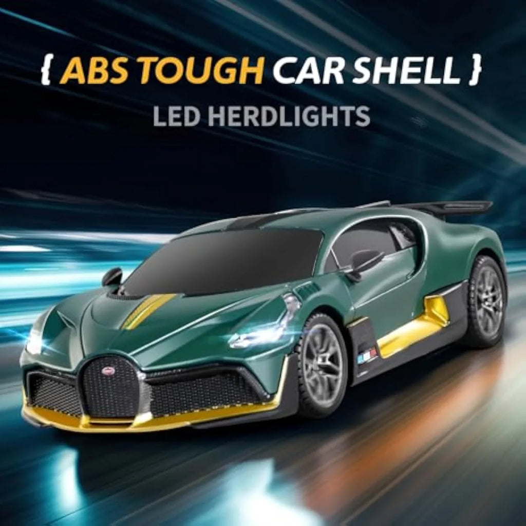 MIEBELY Remote Control Car - 1/24 Scale Fast Rc Race Car, Bugatti Divo 3.7V 500 mAh Toys with Headlight, Racing Hobby Model Birthday Ideal Gifts for Adults Kids Boys Age 6 7 8 9 Year Old - MIEBELY