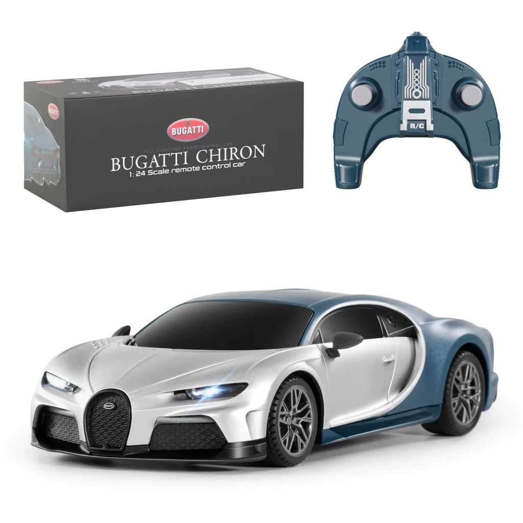 MIEBELY Remote Control Car - 1/24 Scale Fast Rc Race Car, Bugatti Chiron 3.7V 500 mAh Toys with Headlight, Racing Hobby Model Birthday Ideal Gifts for Adults Kids Boys Age 6 7 8 9 10 Year Old - MIEBELY