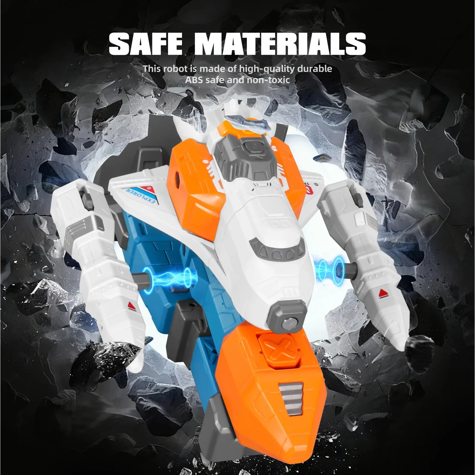 Miebely Magnetic Transform Robot Toy, 3 in 1 Large STEM Construction Transforming Toy for Toddlers, Kids Action Figure Robot For Boy and Girls, Education Gifts for Kid 3 4 5 6 7 Birthday Christmas - MIEBELY