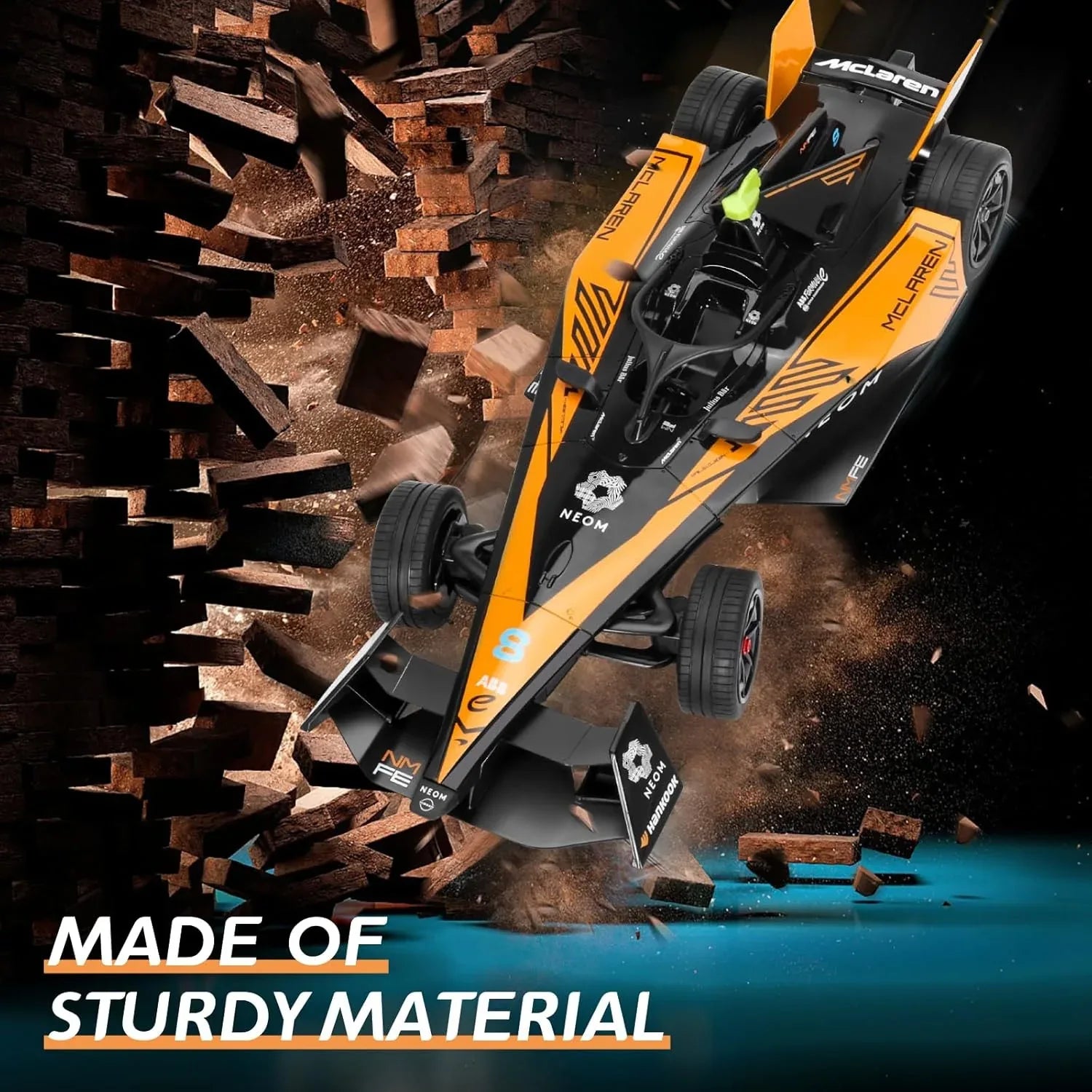 MIEBELY Remote Control Car - 1/14 Scale Authentic Licensed McLaren NEOM Formula Rc Race Car,2.4GHz 3.7V 500 mAh Toys, Racing Hobby Car Model Ideal Gifts for Adults Kids Boys Girls - MIEBELY