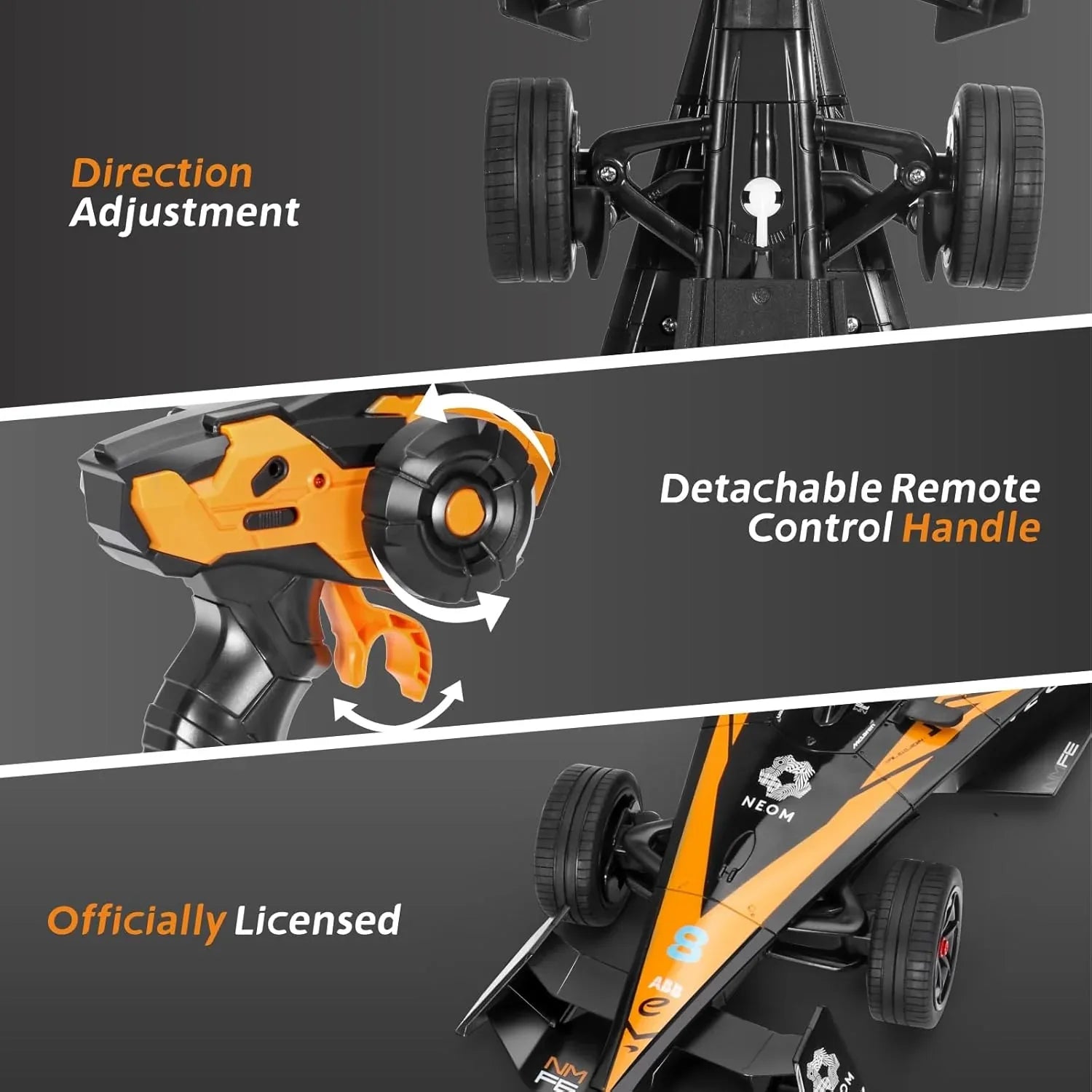 MIEBELY Remote Control Car - 1/14 Scale Authentic Licensed McLaren NEOM Formula Rc Race Car,2.4GHz 3.7V 500 mAh Toys, Racing Hobby Car Model Ideal Gifts for Adults Kids Boys Girls - MIEBELY