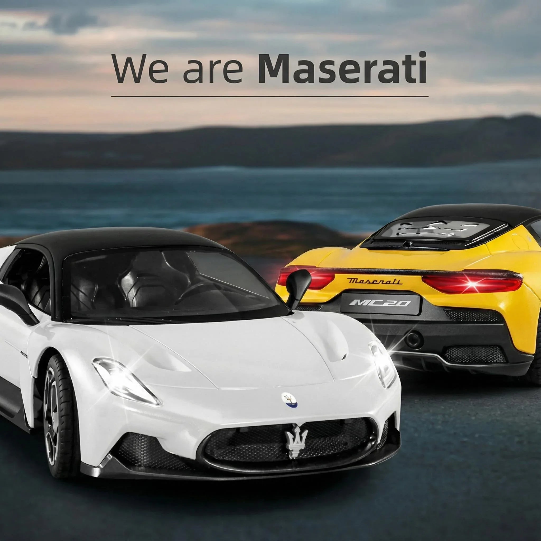 MIEBELY Maserati Remote Control Car, Openable Door 1:12 Scale Rc Toy Car 7.4V 900mAh Licensed 12Km/h Fast Rc Cars with Led Light 2.4Ghz Model Car for Adults Boys Girls Birthday Ideas Gift (White) - MIEBELY