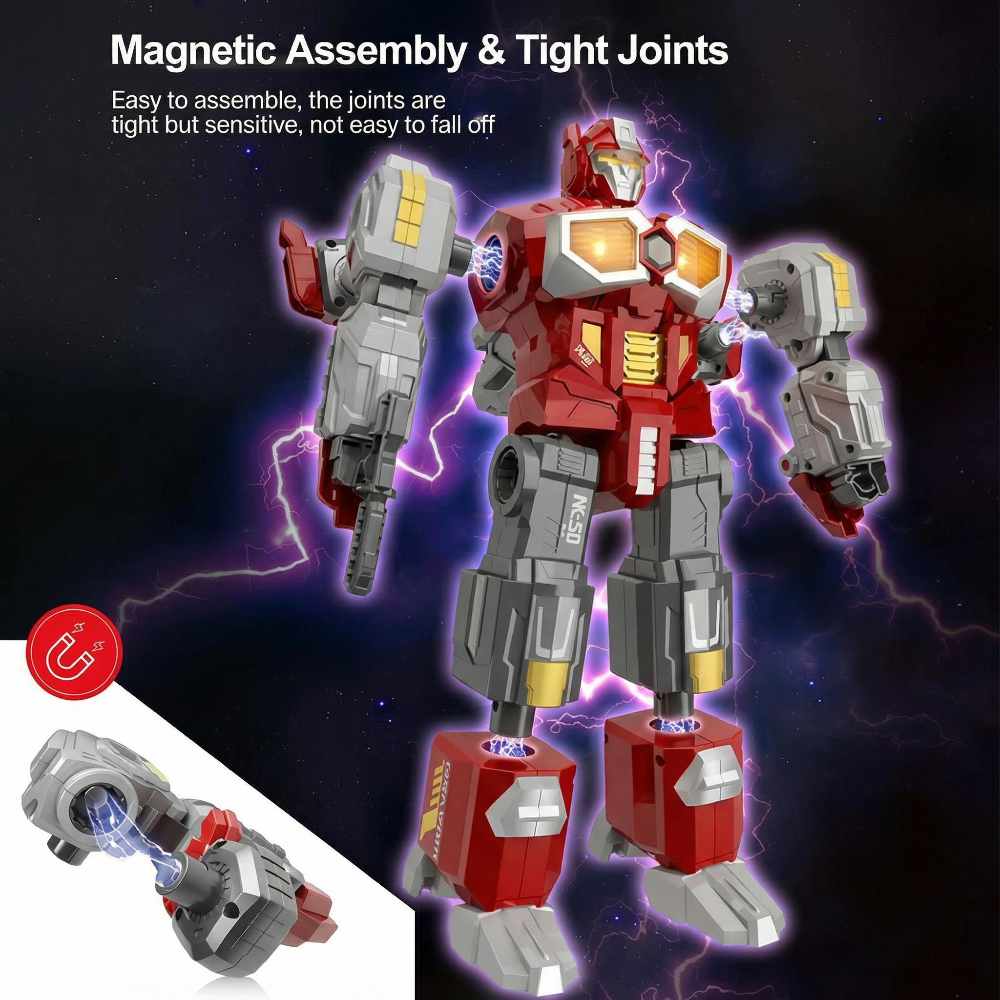 3-in-1 Magnetic Dinosaur Transforming Robot Toy