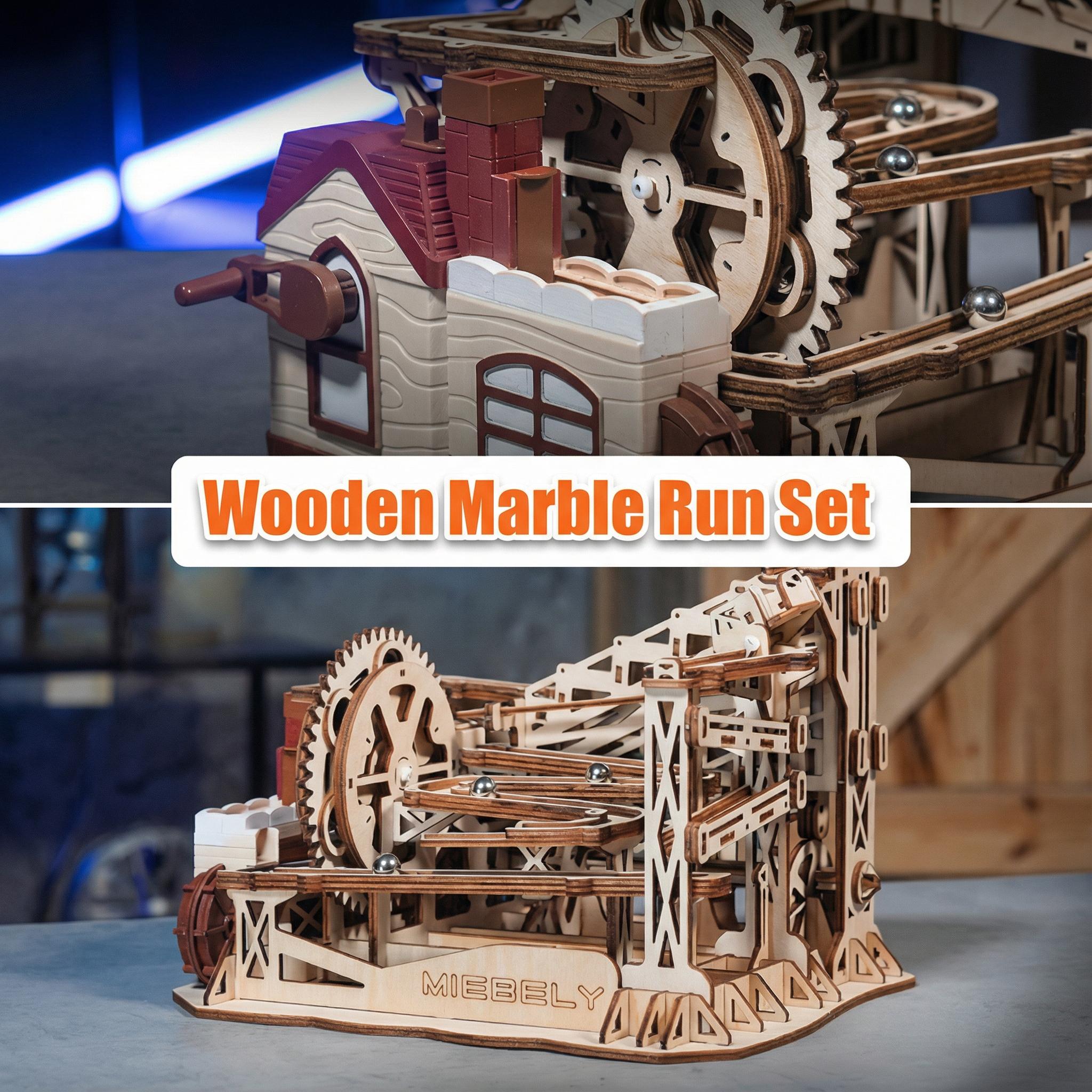 235-Piece 3D Wooden Marble Run Puzzle