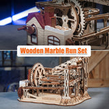 MIEBELY for Mom 3D Wooden Puzzles for Adults, 235 Pieces DIY Wood Marble Run Model Kits, Electrical Mechanical Gear W/Motor Building Kit, 3D Puzzle Creative Home Decor Gift Ideas