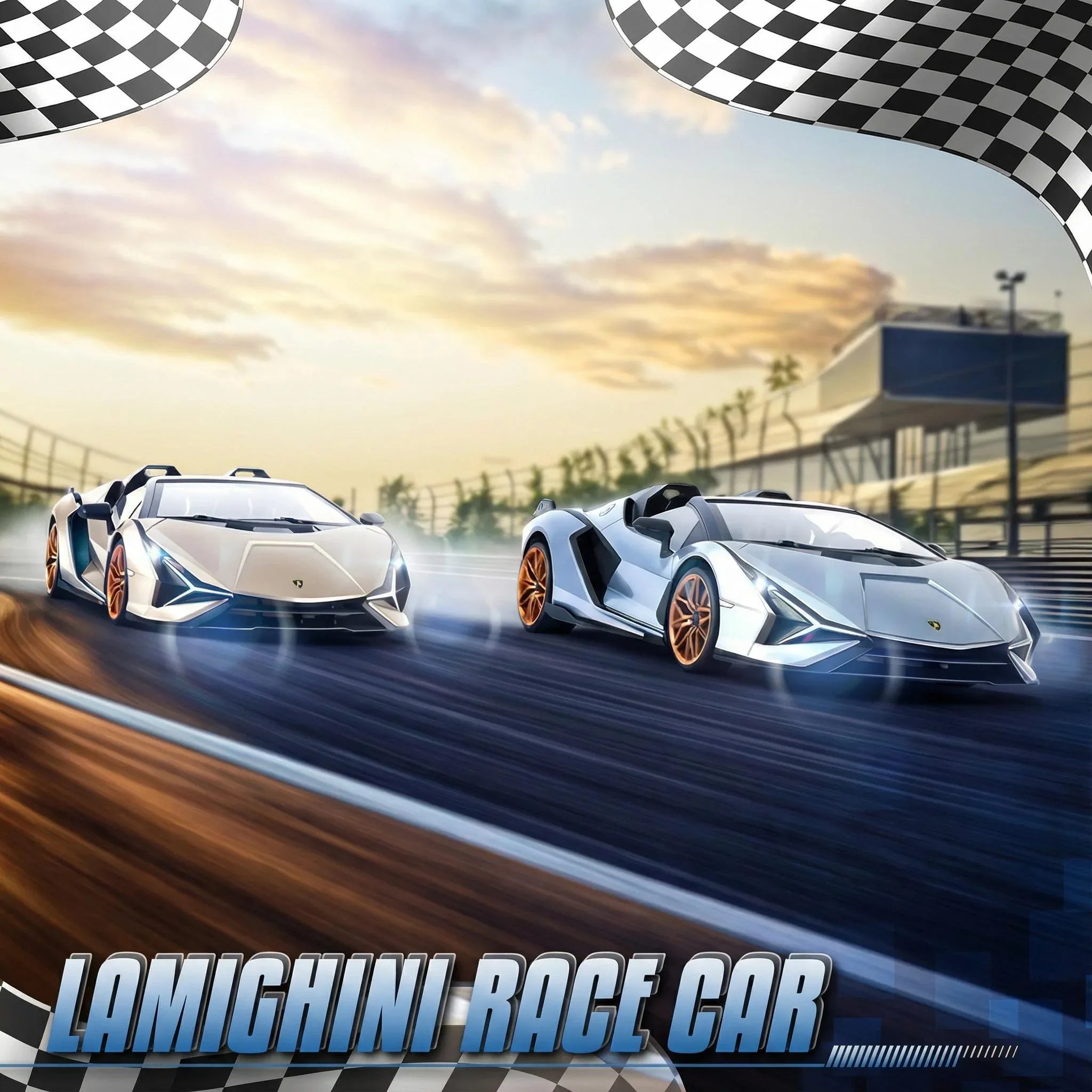 MIEBELY Lamborghini Remote Control Car, 1:16 Scale Lambo Toy Car 7.4V 500mAh Officially Licensed 12Km/h Rc Cars with Led Light 2.4Ghz Model Car for Adults Boys Girls Birthday Ideas Gift (Champagne) - MIEBELY