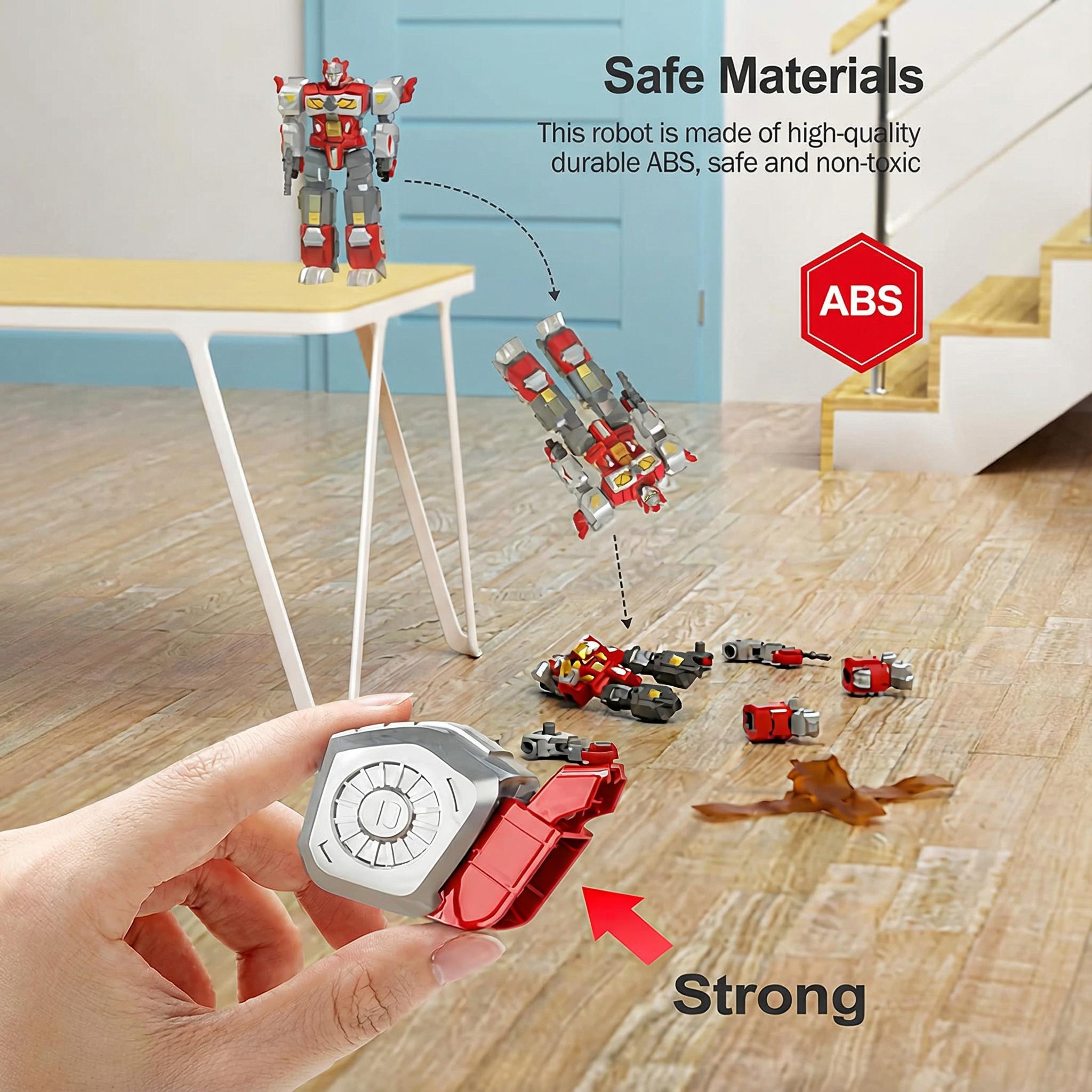 3-in-1 Magnetic Dinosaur Transforming Robot Toy