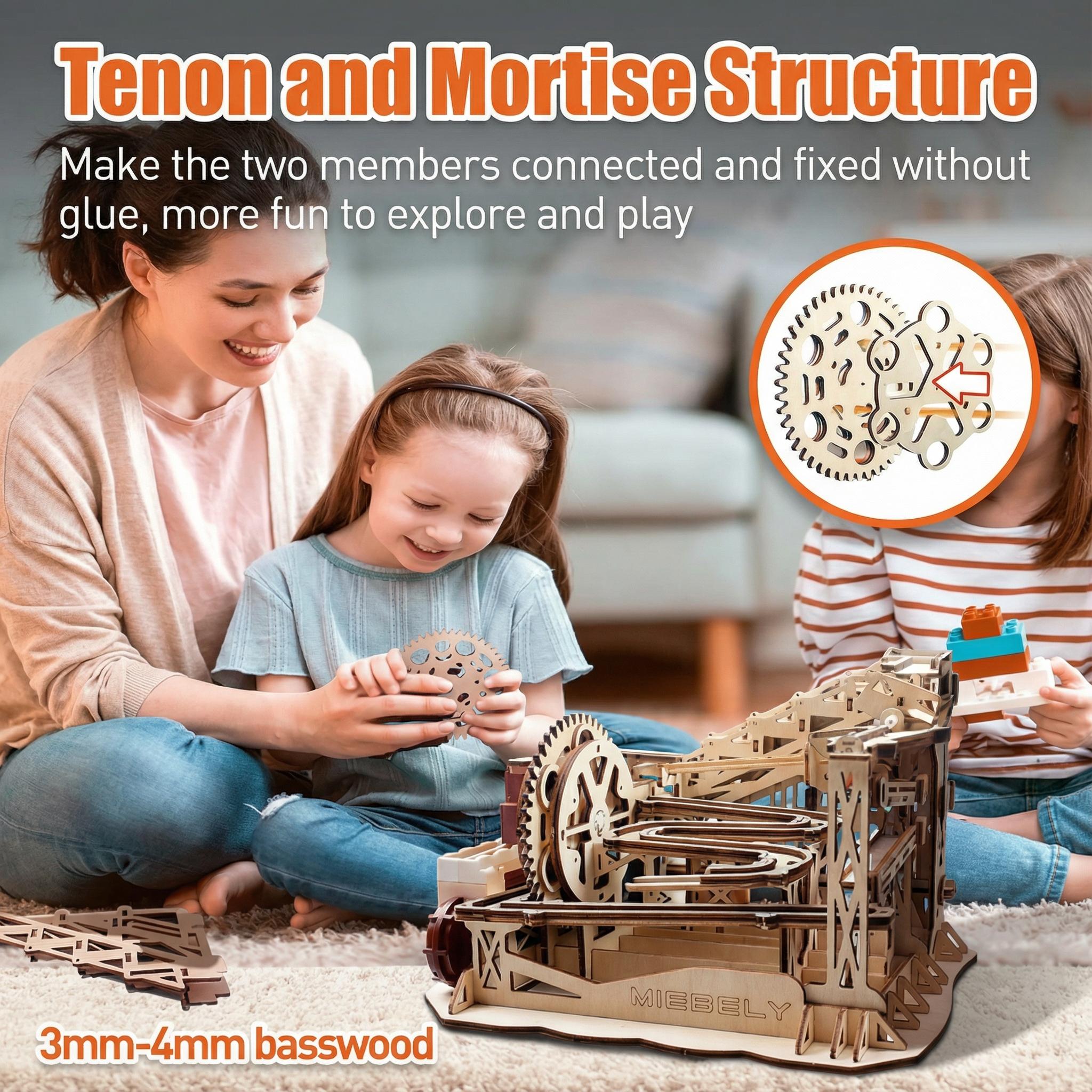 235-Piece 3D Wooden Marble Run Puzzle