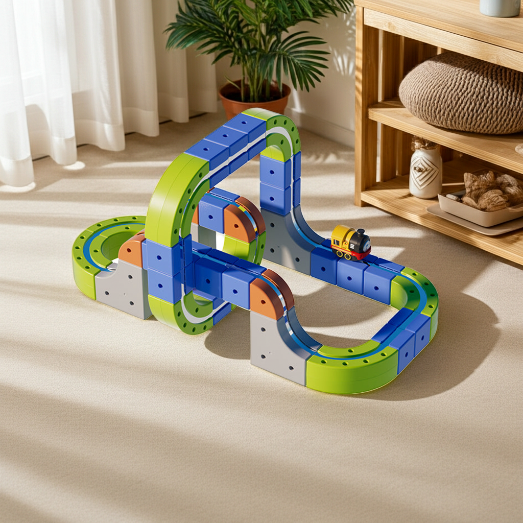 69 PCS Magnetic Electric Track Set