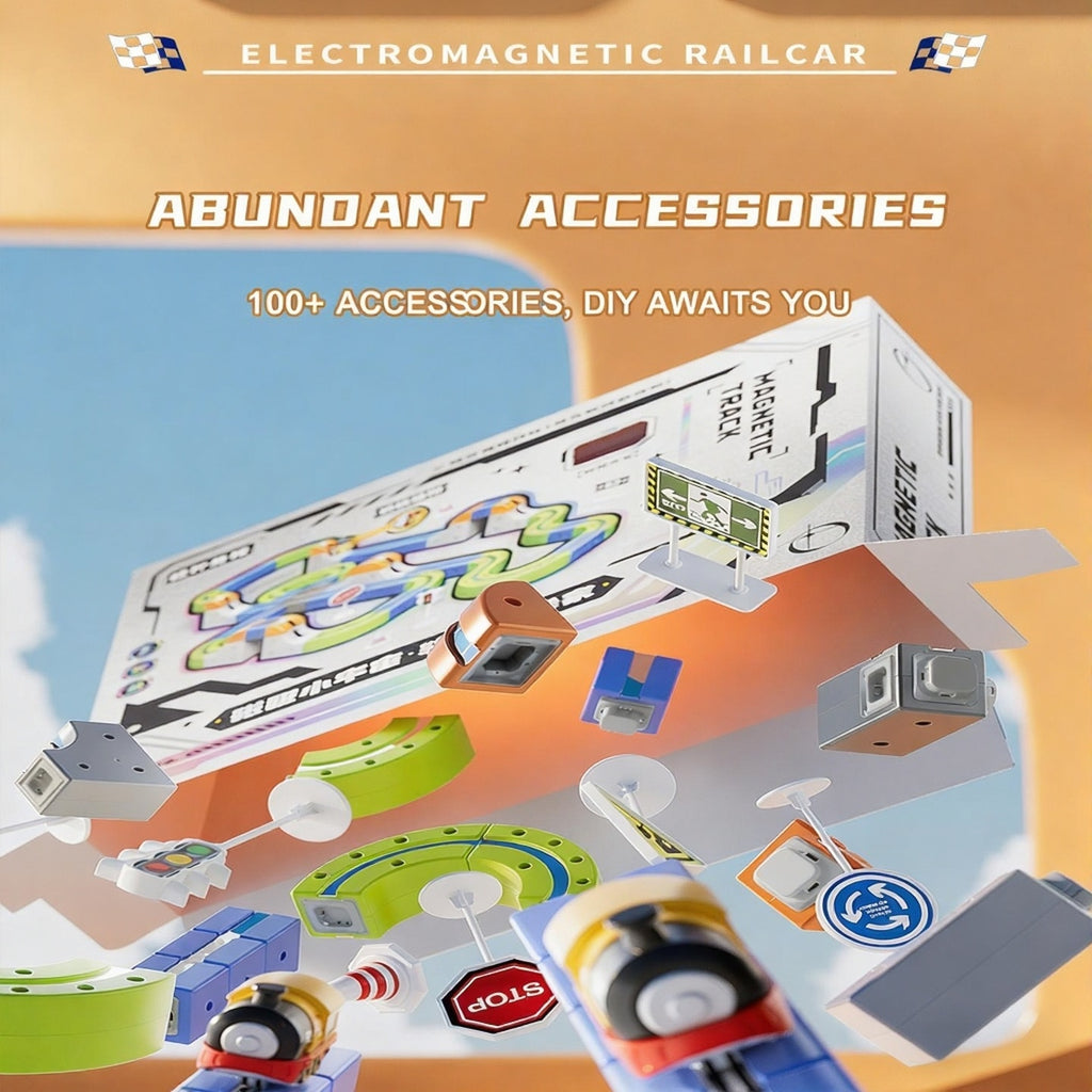 126 PCS Magnetic Electric Track Set