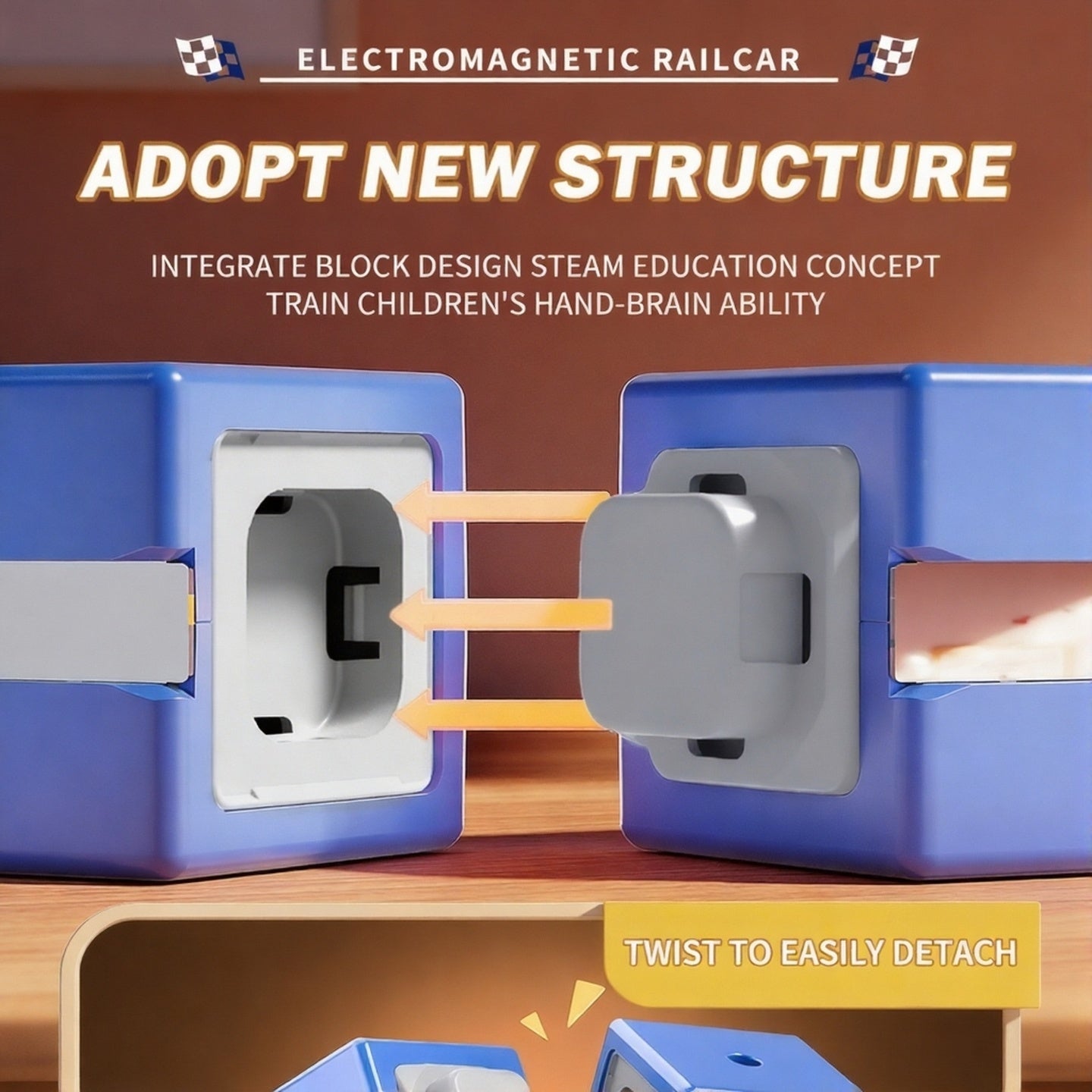 55 PCS Magnetic Electric Track Set