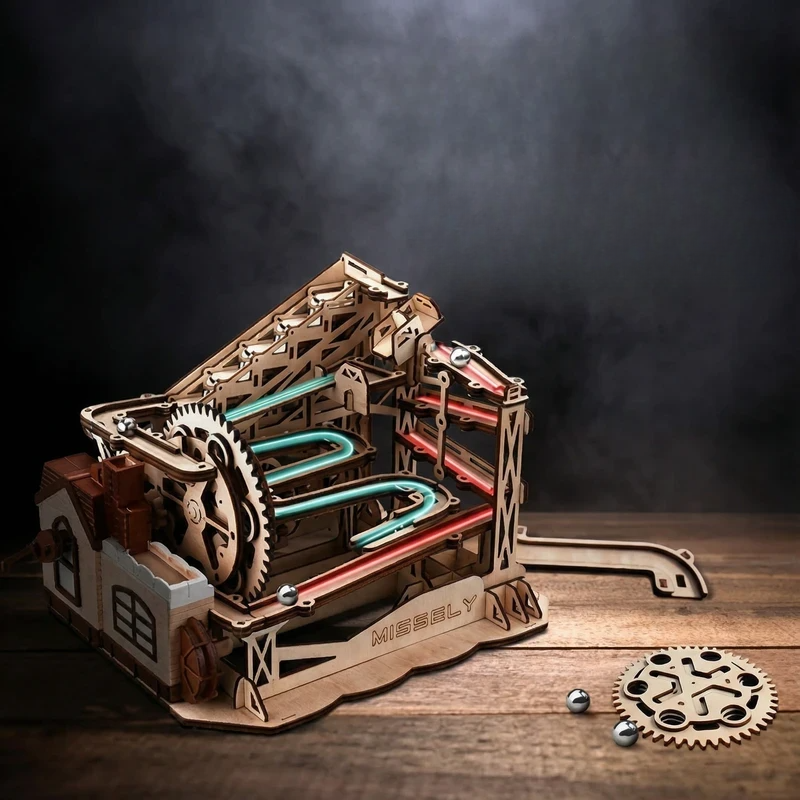 235-Piece 3D Wooden Marble Run Puzzle