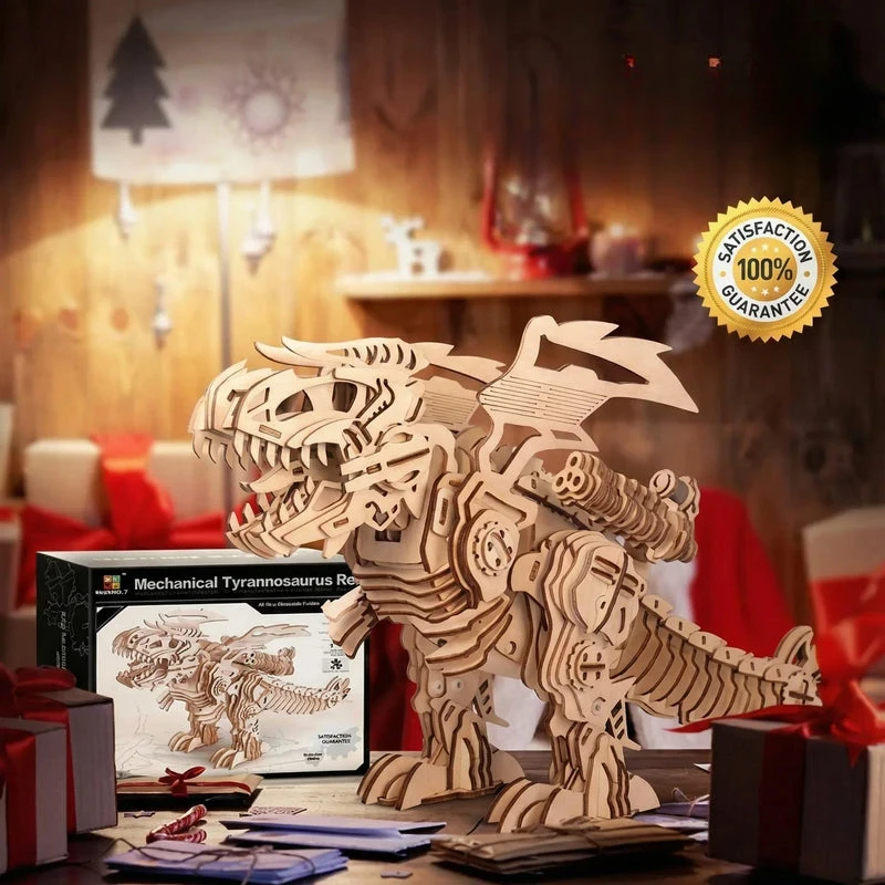 3D Wooden T-Rex Model Puzzle