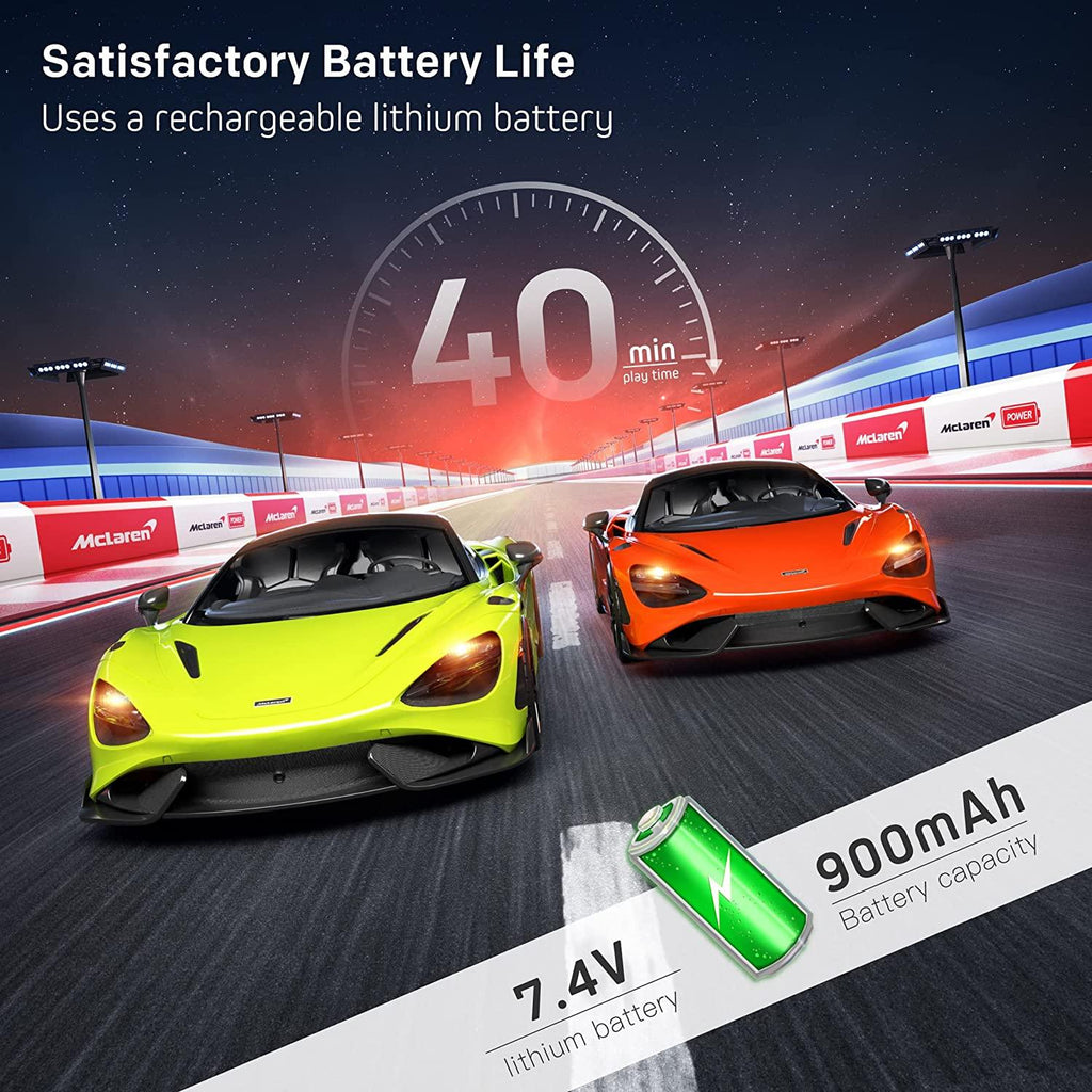 MIEBELY Remote Control Car, McLaren Rc Cars Officially Licensed 1/12 Scale 7.4V 900mAh Toy Car with 12km/h Fast Model Car Headlight for Adults Kids Boys Age 6-12 Year Birthday Ideas Gift Green - MIEBELY