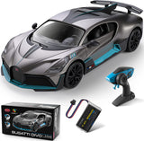 MIEBELY Remote Control Car, 1/12 Bugatti Divo Toy Car High Speed 12Km/h, 2.4Ghz Officially Licensed RC Car W/ Led Light Vehicle Racing Hobby Model Car for Adults Boys Girls Age 6+ Years Ideas Gift