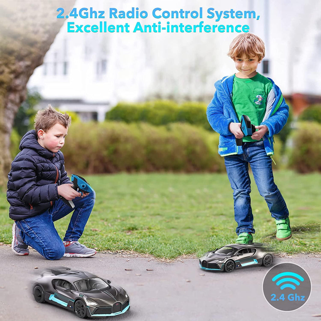 MIEBELY Remote Control Car, Bugatti Divo 1/16 Scale Rc Cars 12Km/h, 2.4Ghz Licensed Model Car 7.4V 500mAh Toy Car Headlight for Adults Boys Girls Age 6-12 Years Birthday Ideas Gift - MIEBELY