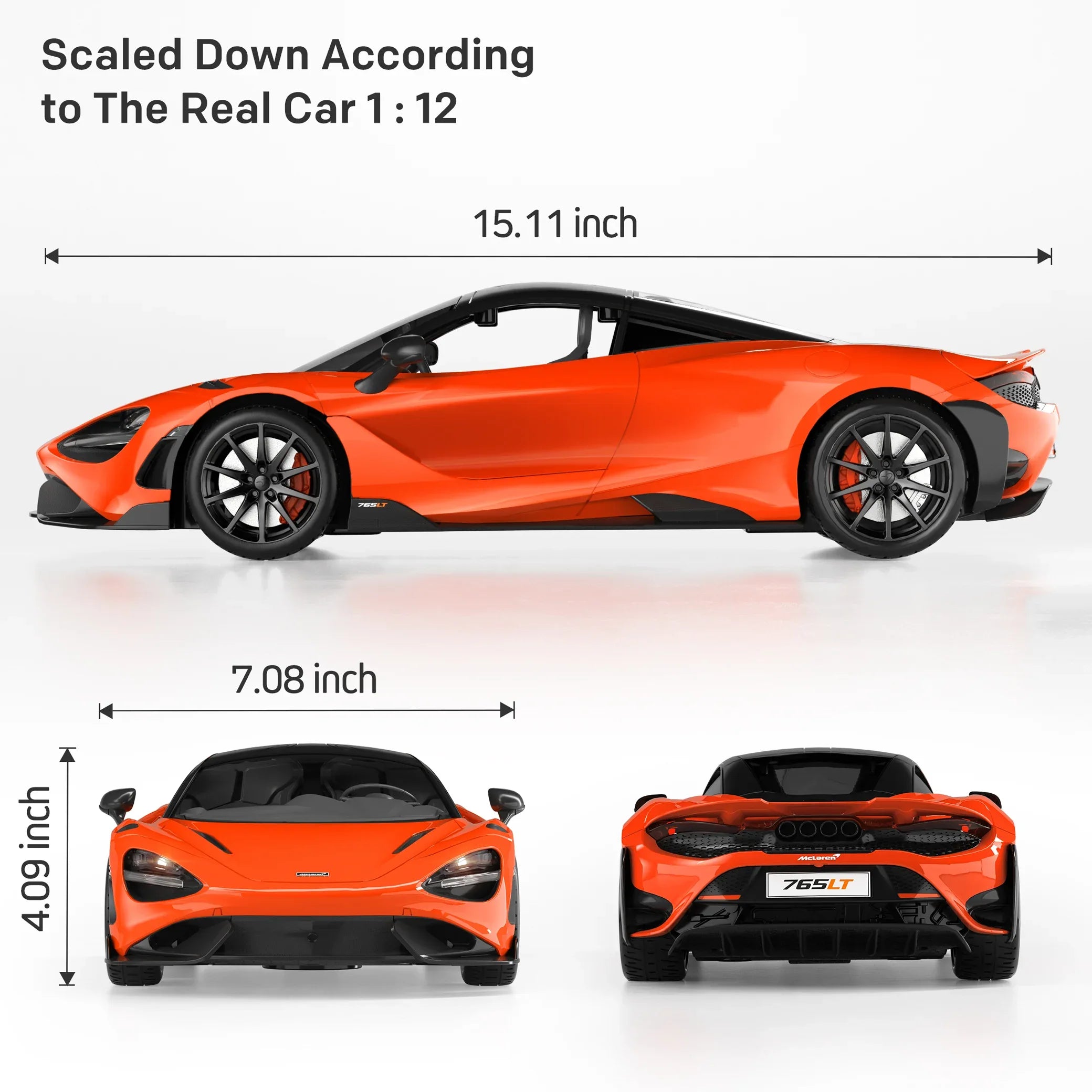 MIEBELY Remote Control Car, McLaren Rc Cars Officially Licensed 1/12 Scale 7.4V 900mAh Toy Car with 12km/h Fast Model Car Headlight for Adults Kids Boys Age 6-12 Year Birthday Ideas Gift Orange - MIEBELY